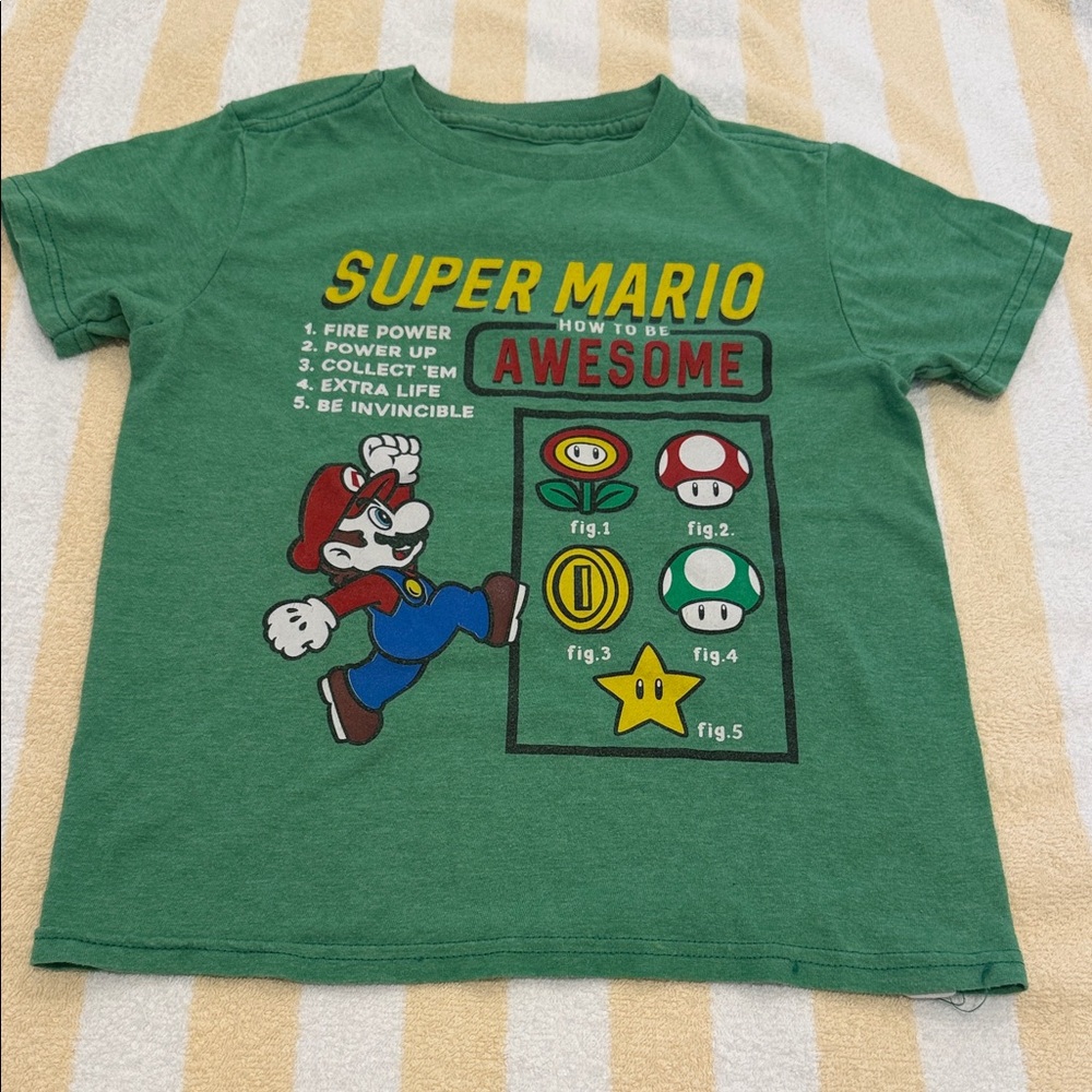Nintendo Super Mario Green Short Sleeve Tee